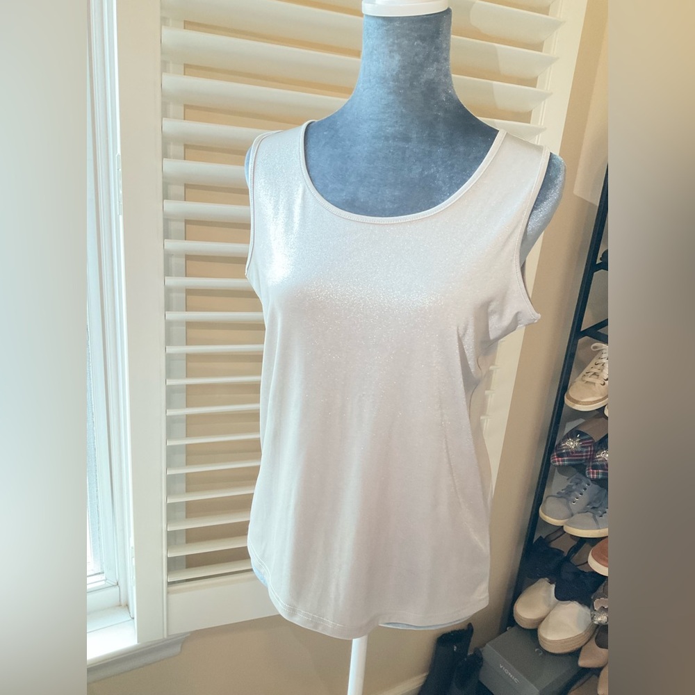 Erin London Sleeveless Tank with Silvery Shimmer